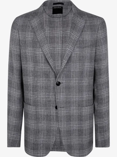 Zegna check-pattern blazer