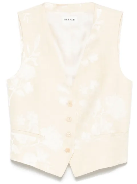 P.A.R.O.S.H. floral-jacquard waistcoat