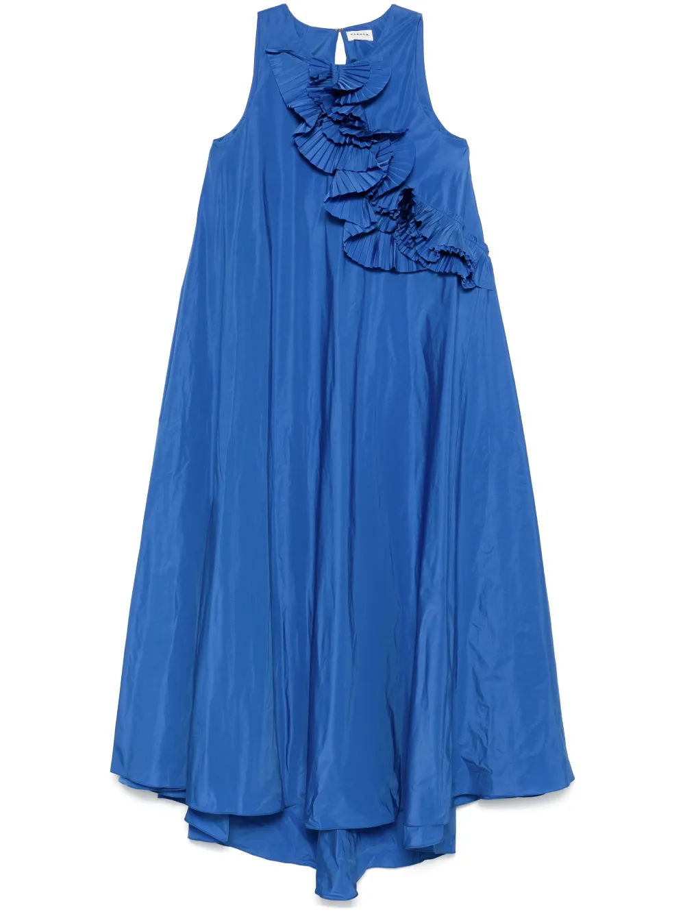 P.A.R.O.S.H. Maxi-jurk met ruches Blauw