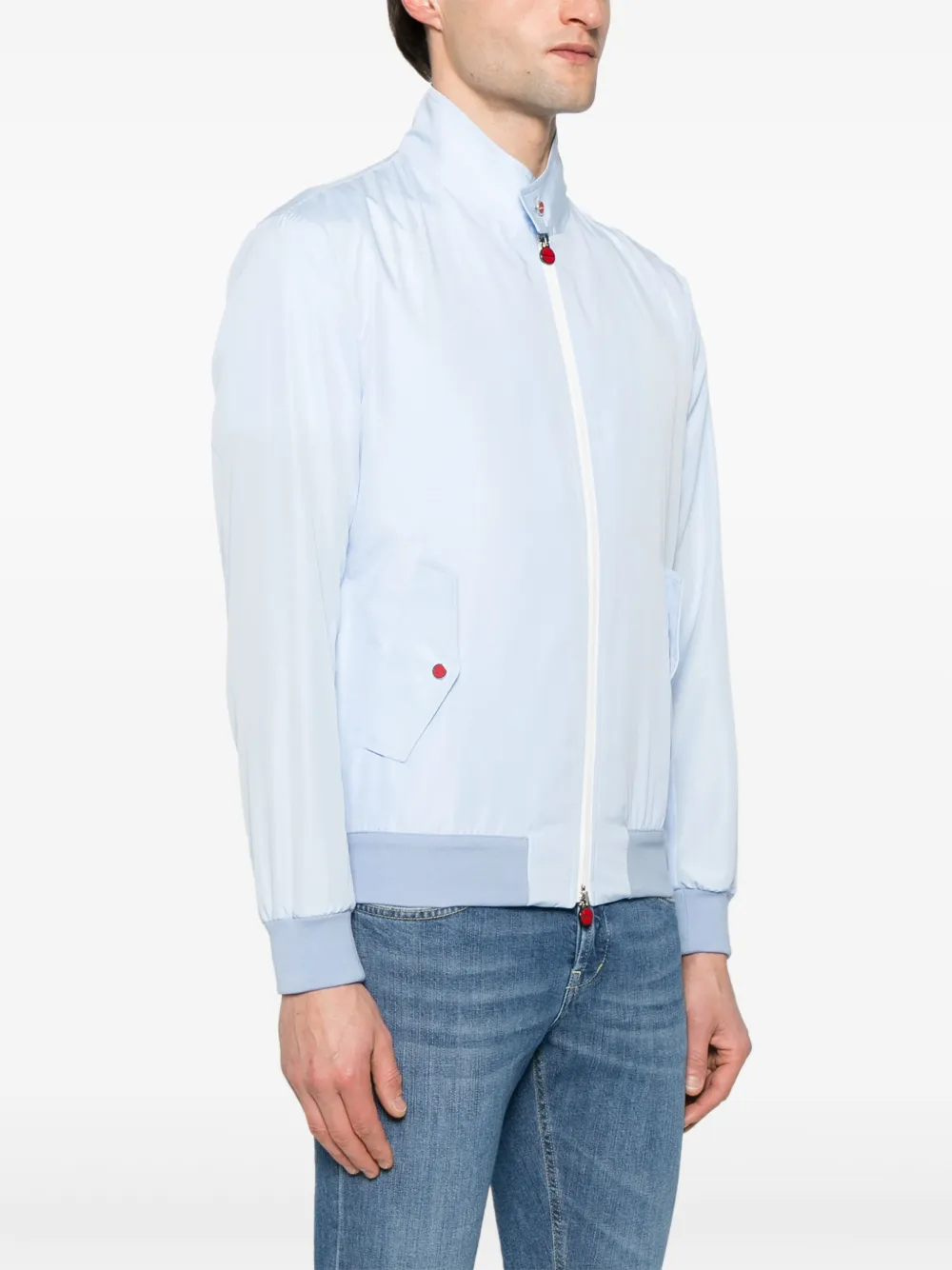 Kiton Lichtgewicht jack Blauw