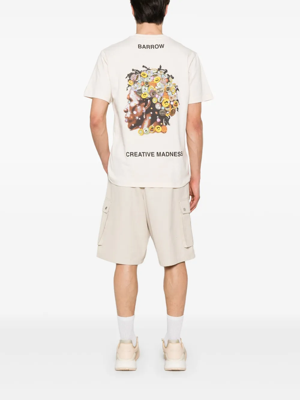 BARROW T-shirt met print - Beige