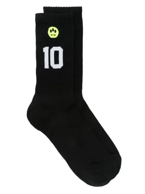 BARROW logo-intarsia socks 