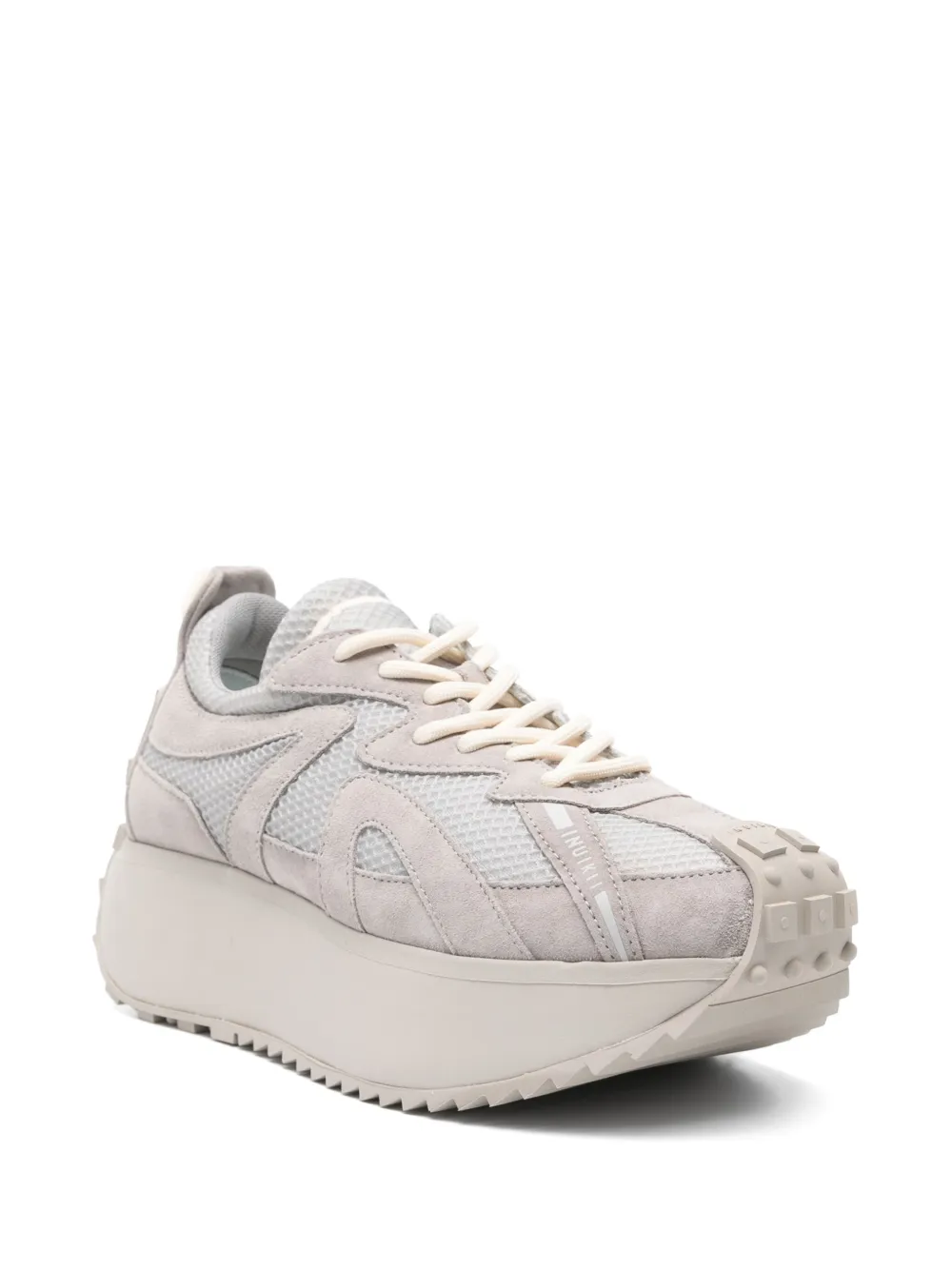 Inuikii suede-panelled sneakers - Grijs