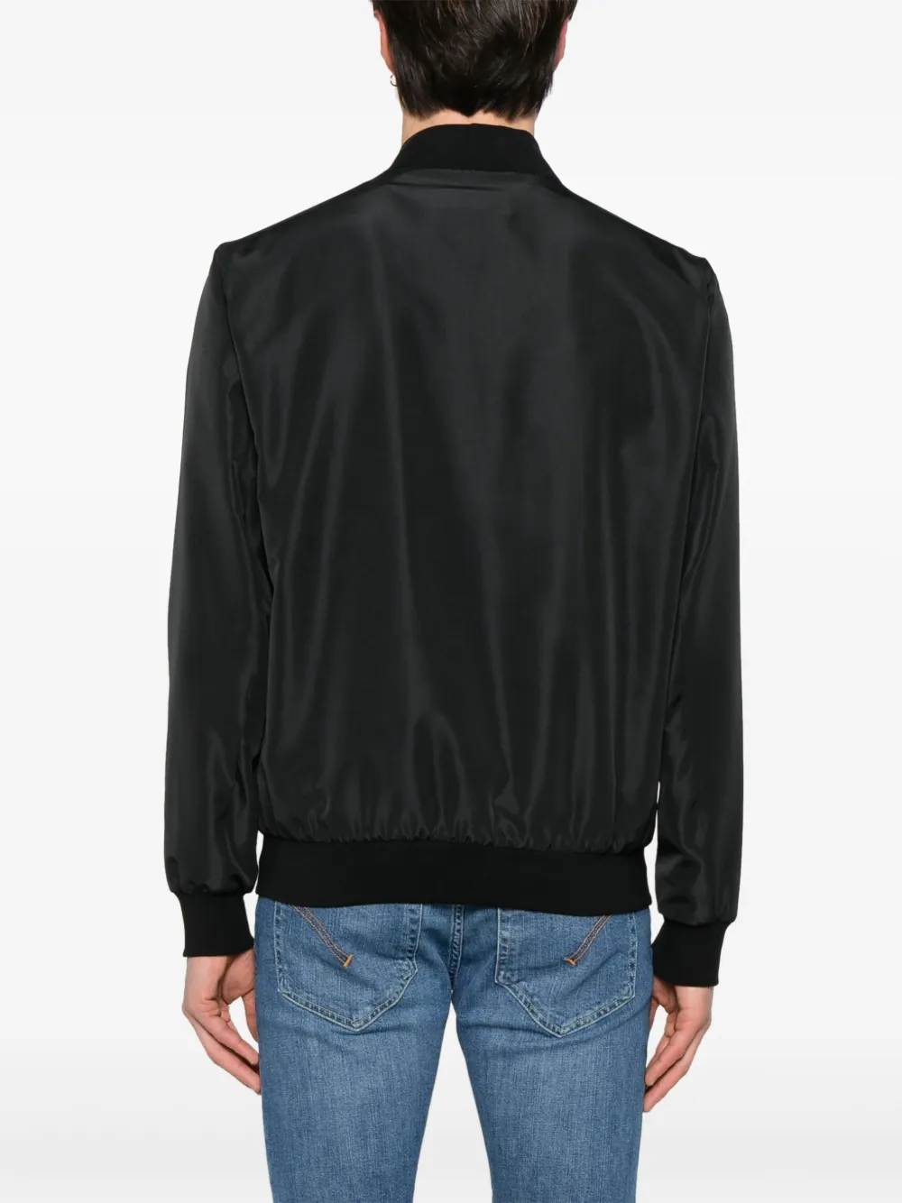 Kiton Bomberjack met rits Zwart