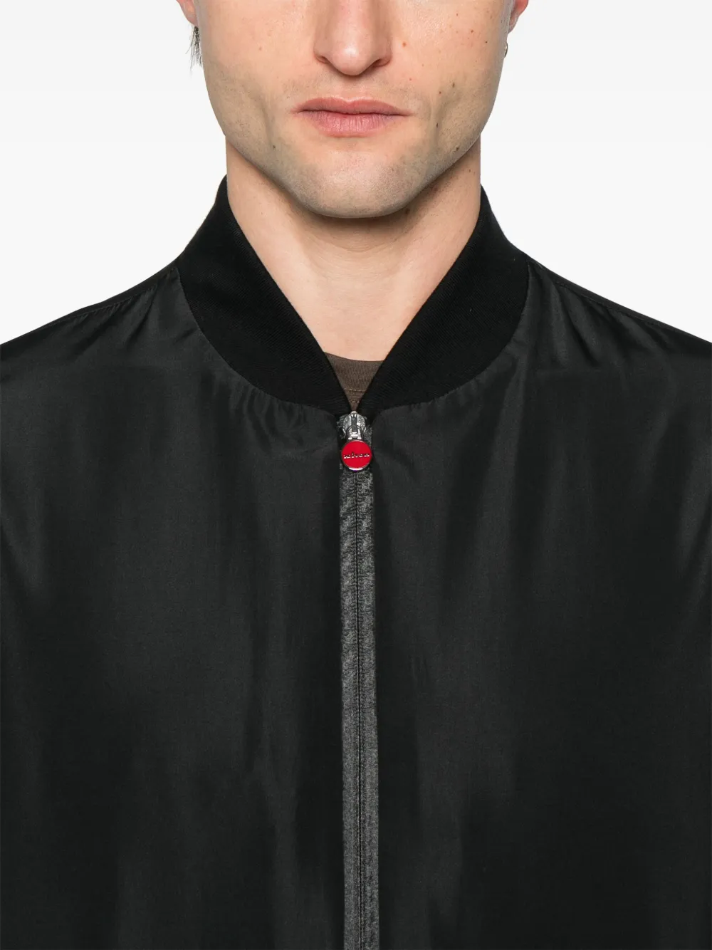 Kiton Bomberjack met rits Zwart