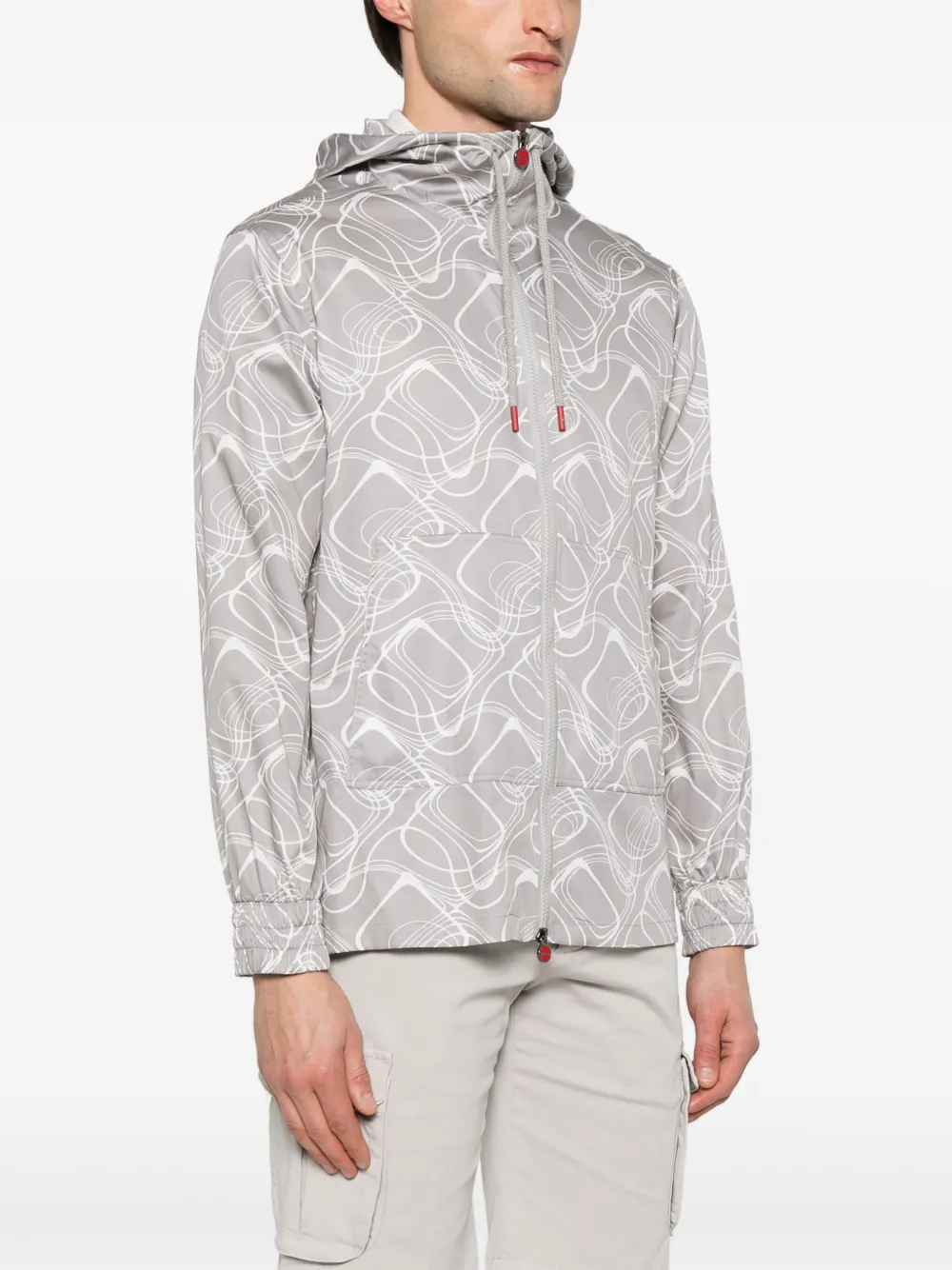 Kiton Jack met print en capuchon Grijs