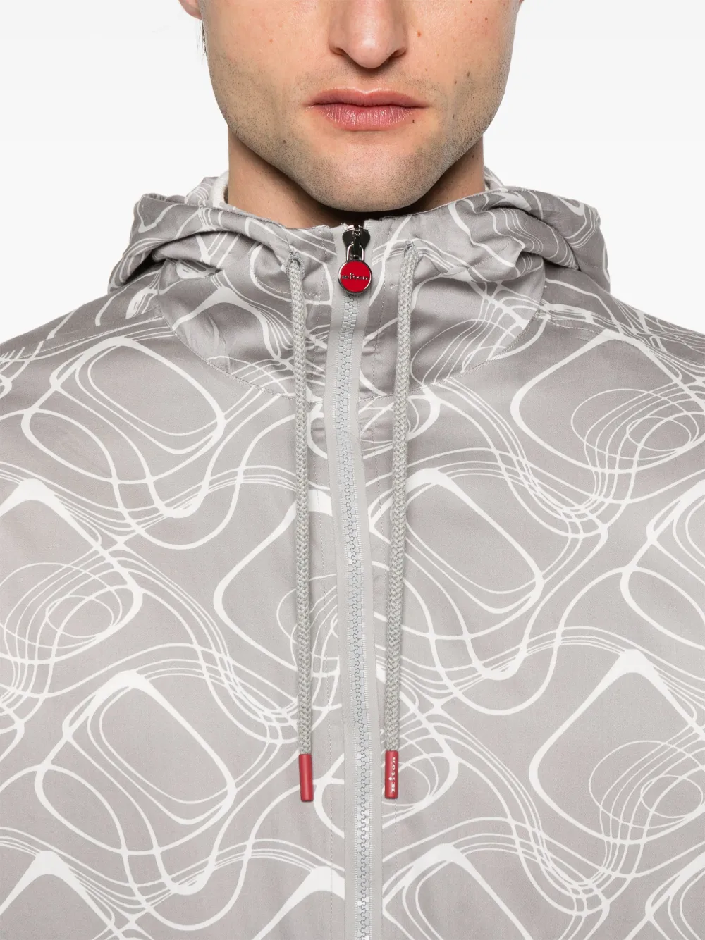 Kiton Jack met print en capuchon Grijs