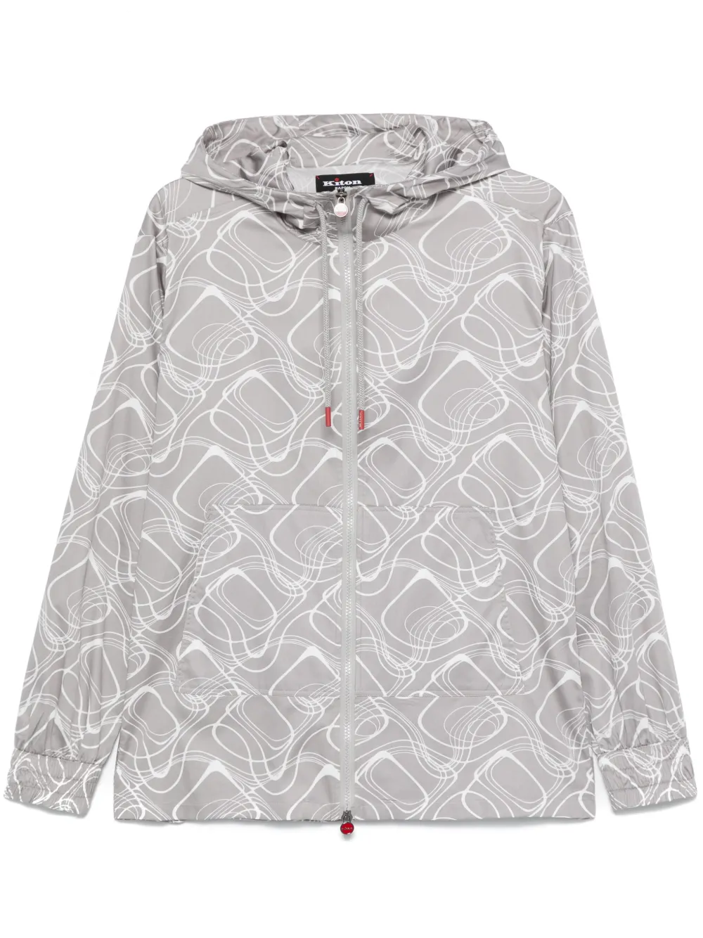 Kiton chamarra con capucha y estampado gráfico | gris | Image 1