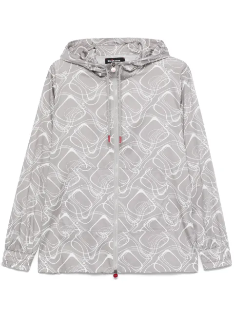 Kiton chamarra con capucha y estampado gráfico