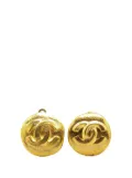 CHANEL Pre-Owned 1995 Gold Plated CC Clip On Earrings costume earrings