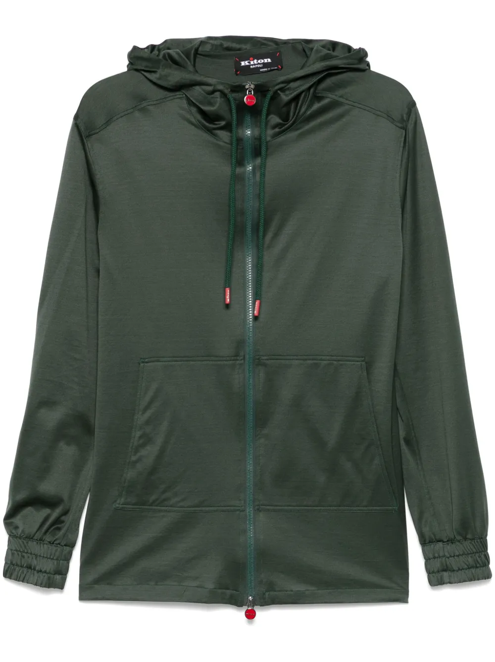 Kiton Katoenen hoodie Groen