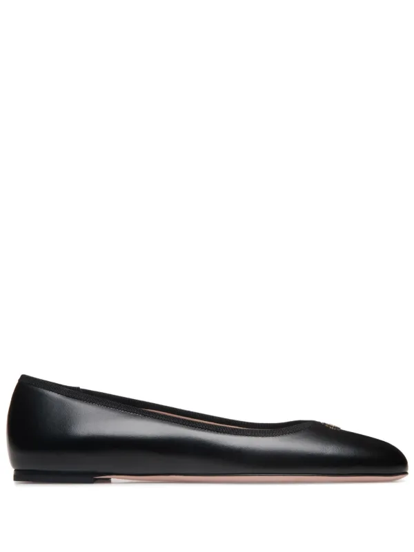 Bally レザーフラットシューズ | ブラック | FARFETCH JP