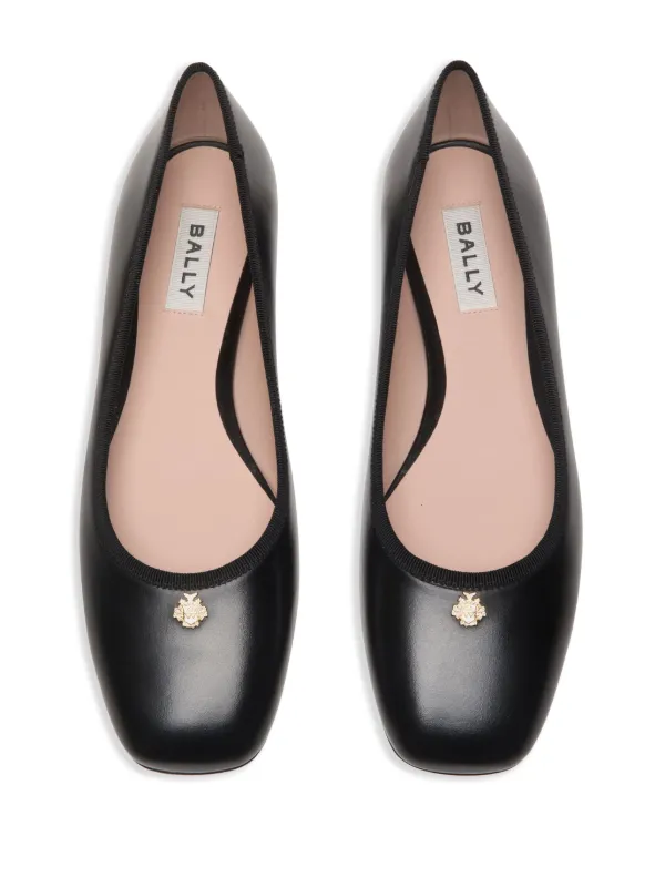 Bally レザーフラットシューズ | ブラック | FARFETCH JP