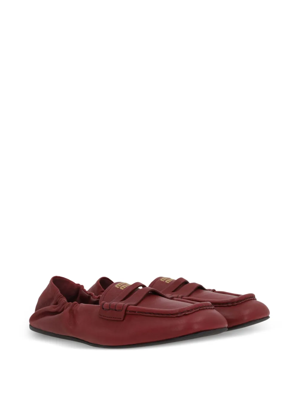 Miu Miu Leren loafers - Rood