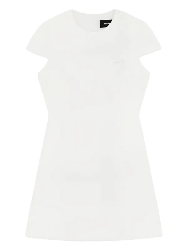 【関税込み】We11done ミニドレス We11done short-sleeve Mini Dress | White | FARFETCH