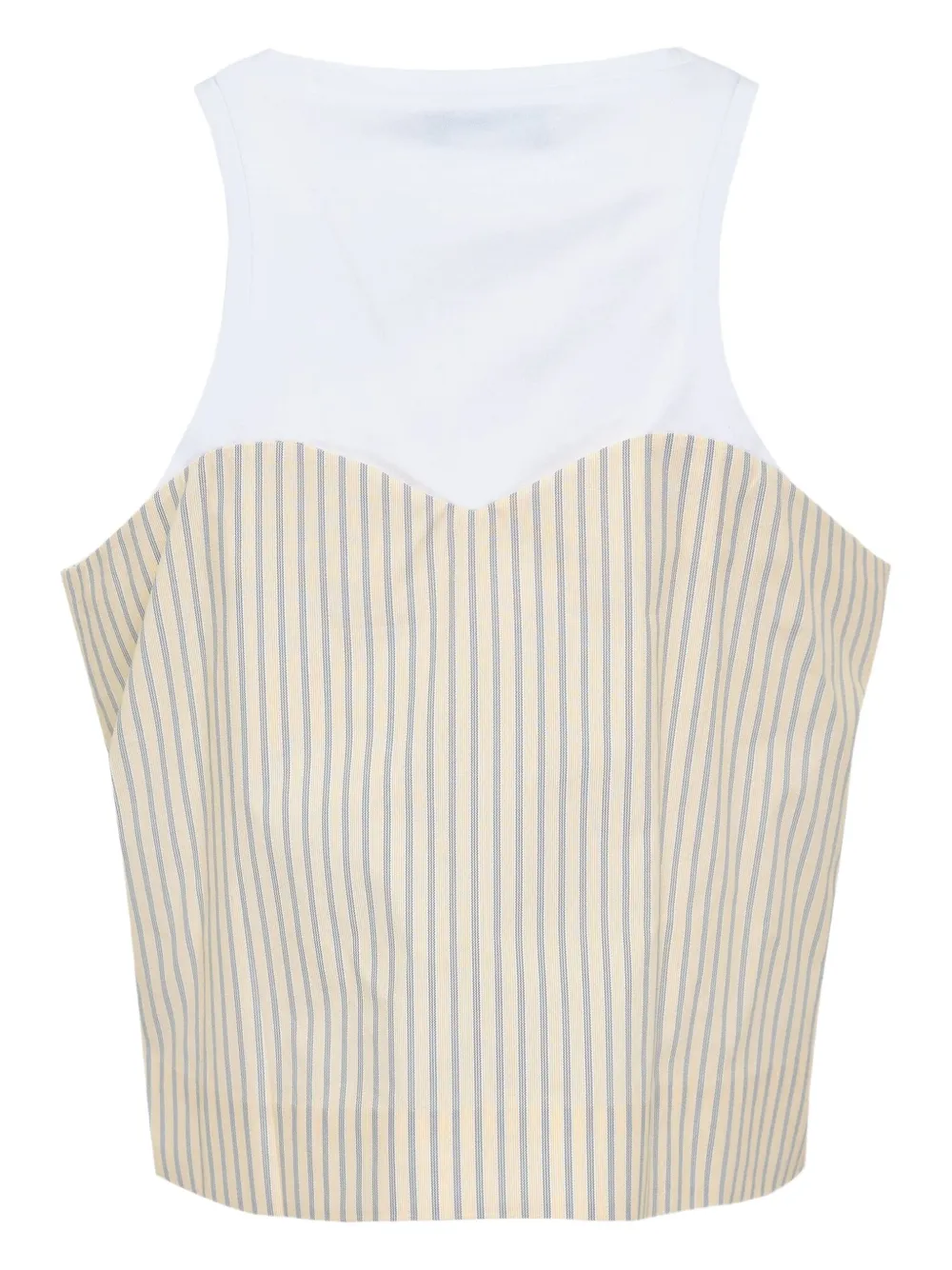 We11 Done Striped Top In Neutral