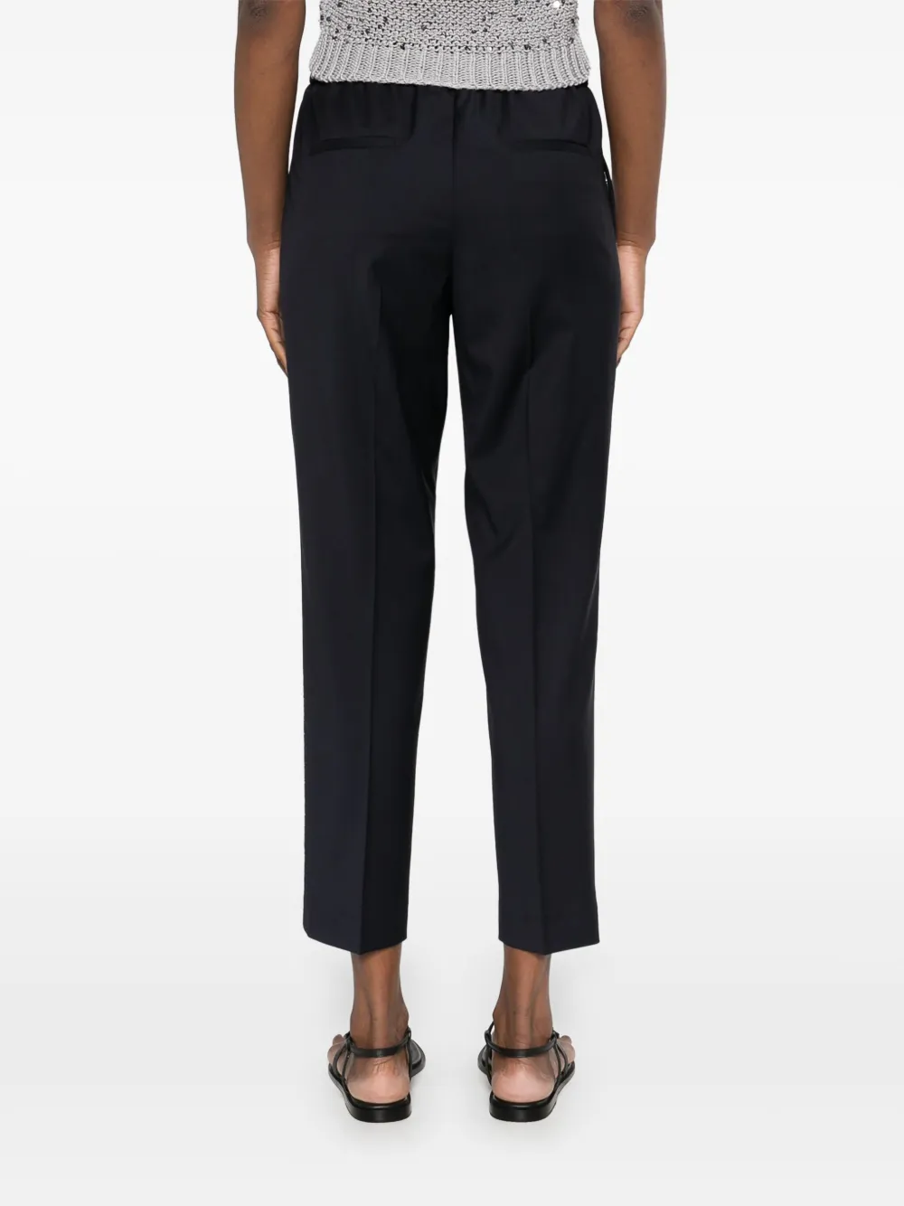 Peserico Broek met kralen afwerking Blauw