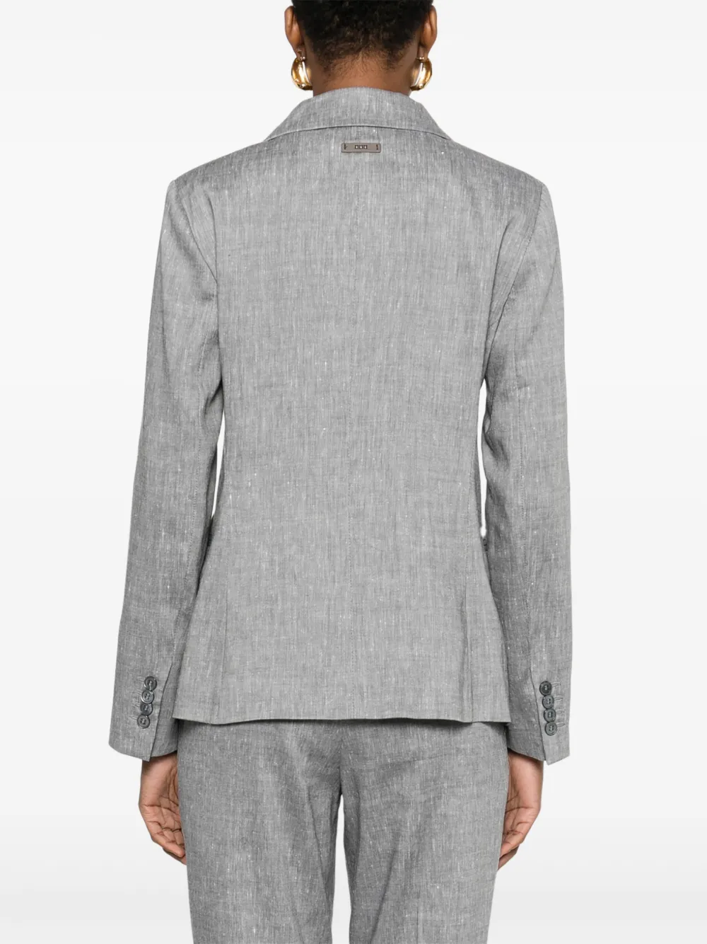 Peserico Blazer met puntige revers Grijs