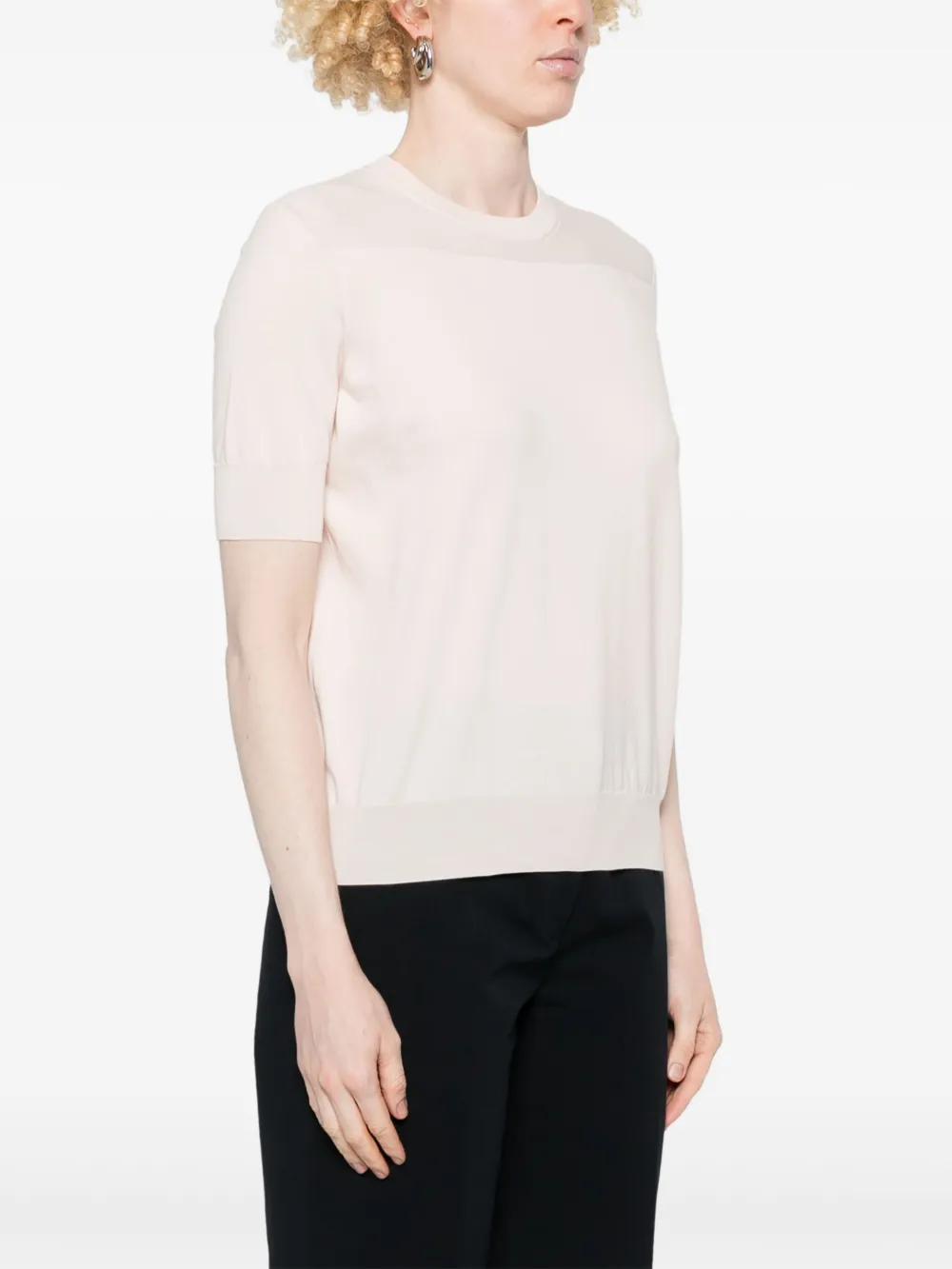 Jil Sander Fijngebreid T-shirt Roze