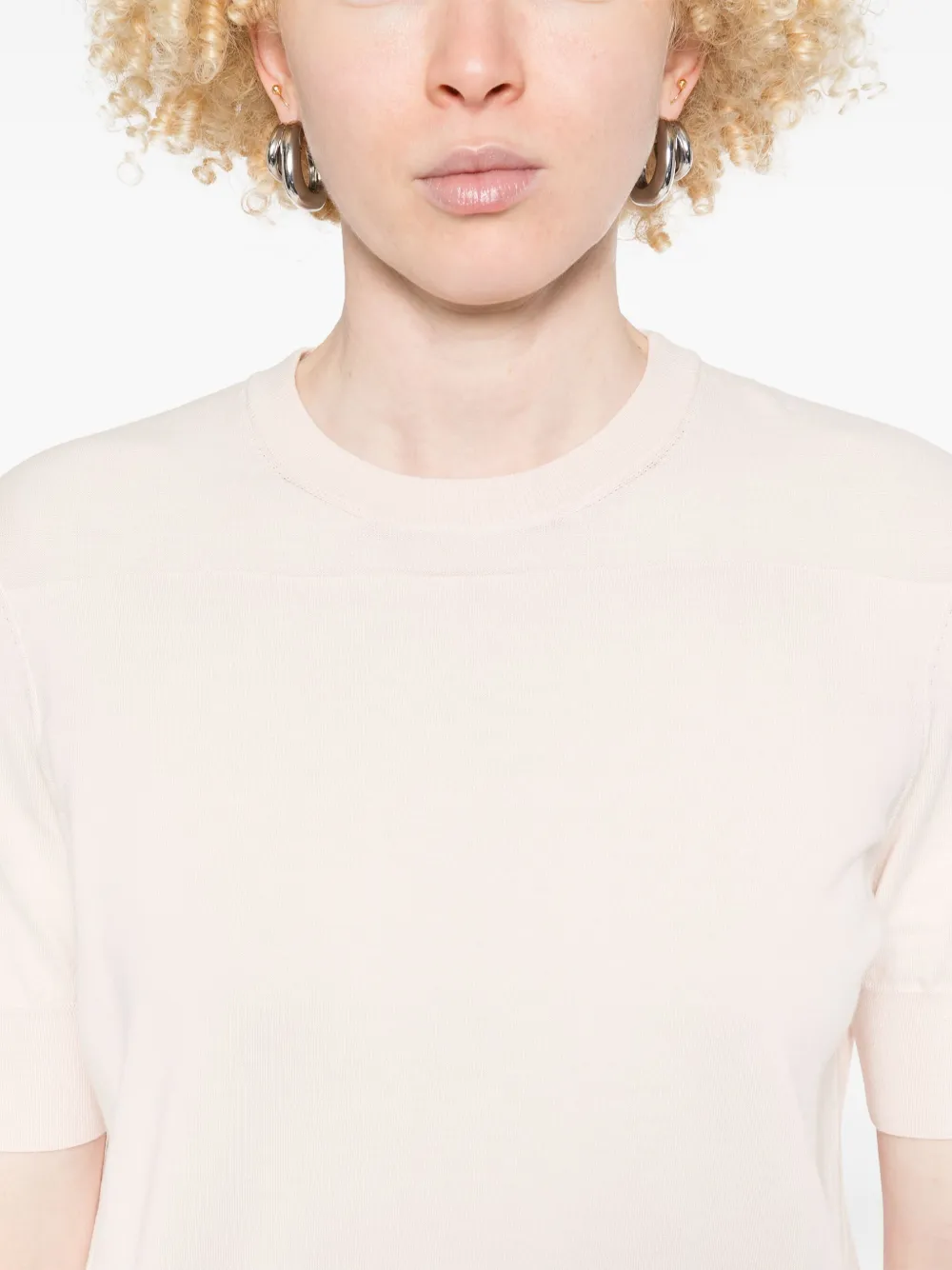 Jil Sander Fijngebreid T-shirt Roze