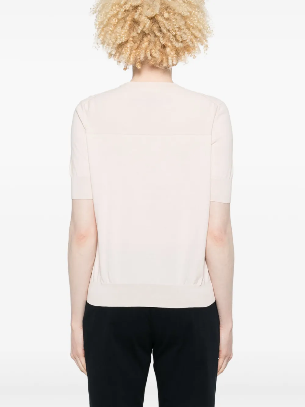 Jil Sander Fijngebreid T-shirt Roze