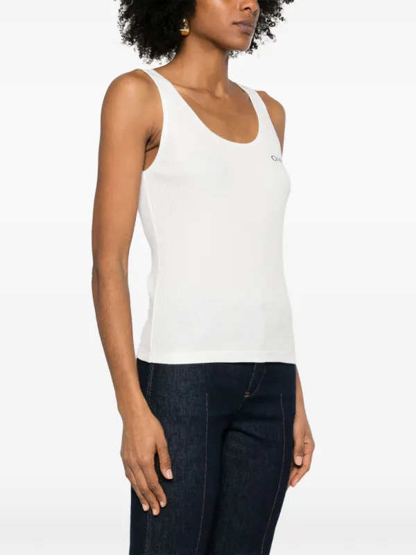 CHLOE BOX TUCK TOP ホワイト Chloé Cropped Boxy Logo T Shirt In Cotton Jersey | Chloé US