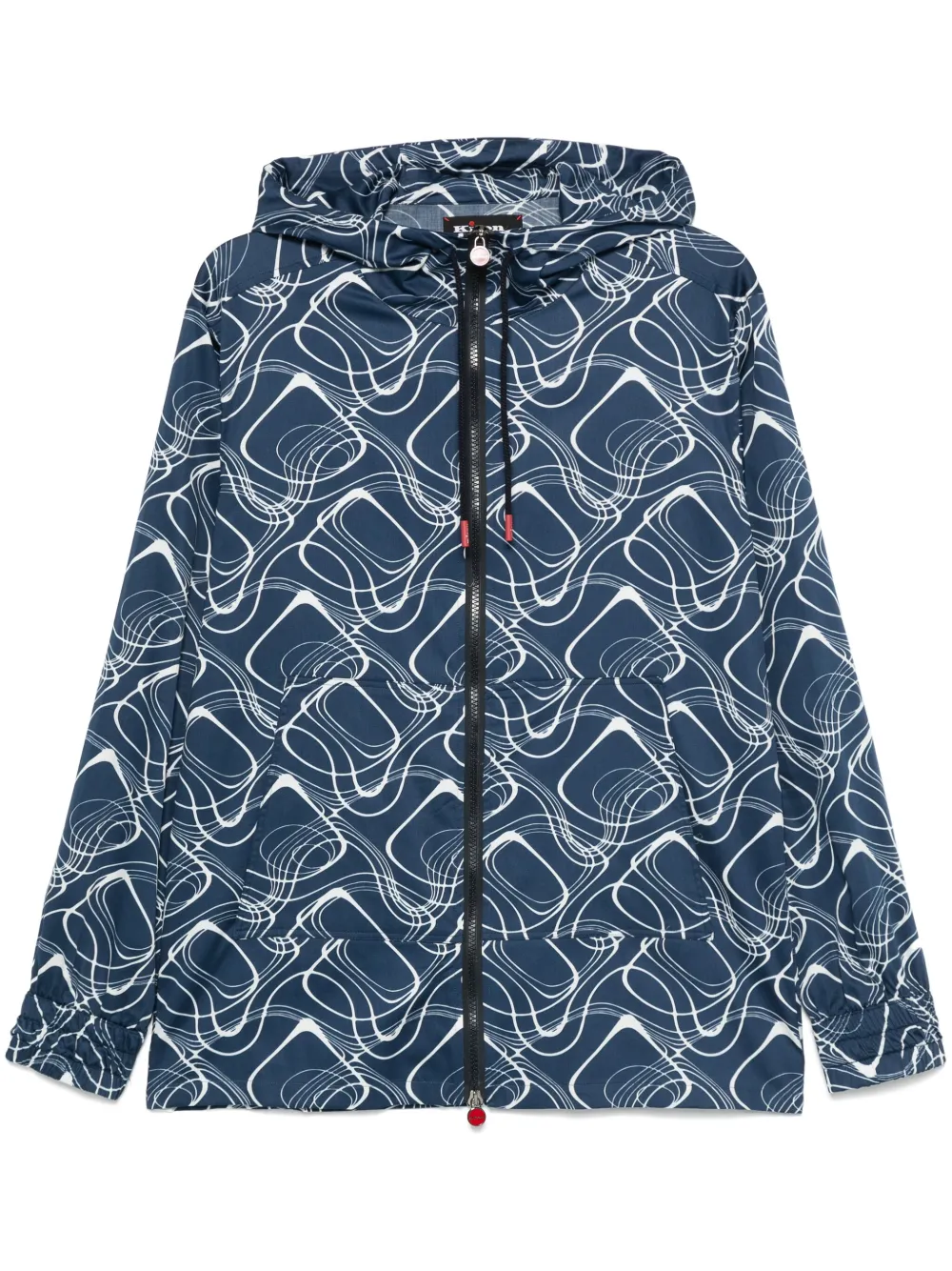 Kiton Jack met print en capuchon Blauw