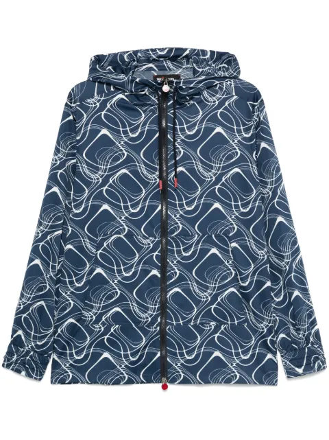 Kiton graphic-print hooded jacket 