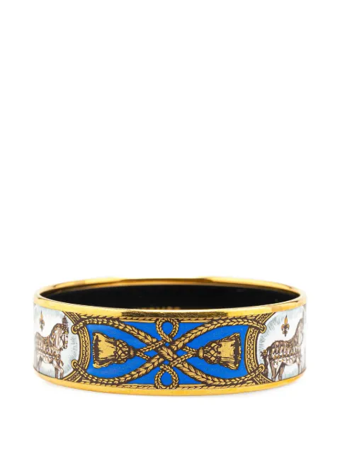 Hermès Pre-Owned 20th Century Wide Grand Apparat Enamel Bangle 62 costume bracelet