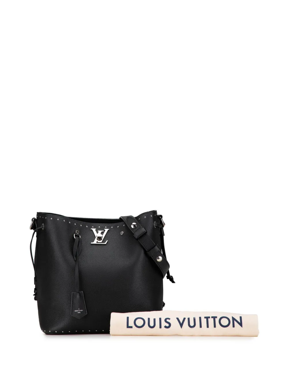 Louis Vuitton Pre-Owned 2018 Studded Lock Me bucket bag - Zwart