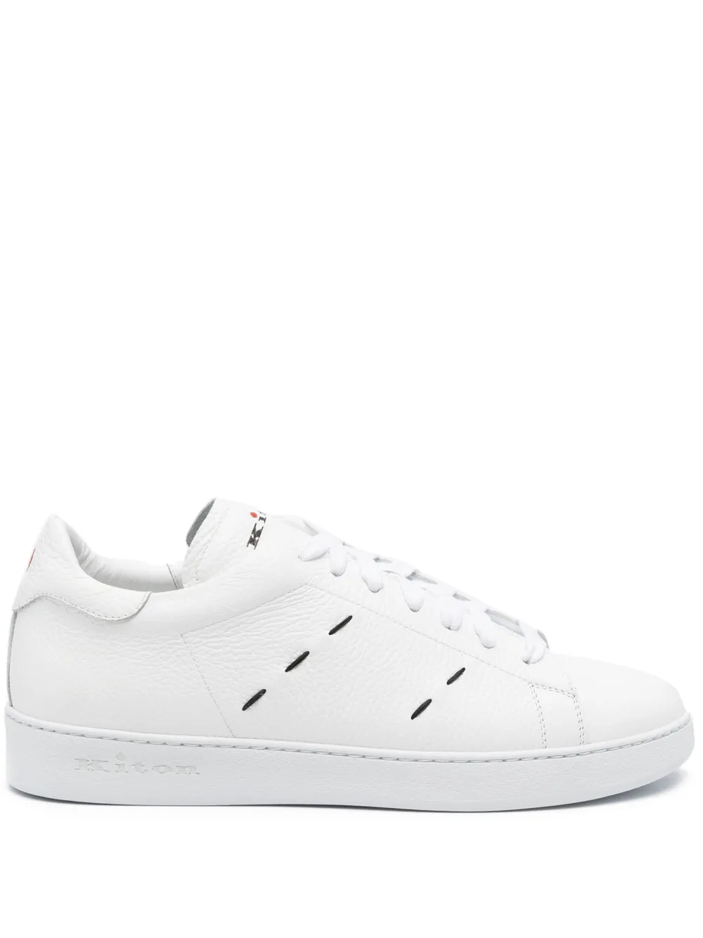 Kiton Sneakers met stiksel Wit