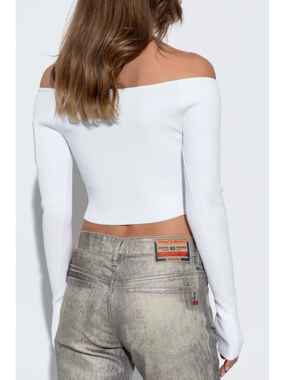 Diesel Top In Viscose Yarn From Responsibly Managed Forests In White