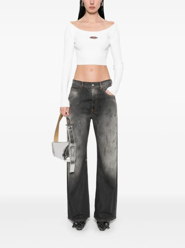 ★DIESEL★ M Vera T-shirt White A141890DLAX100 Diesel M-Vera-Ls T-shirt | White | FARFETCH