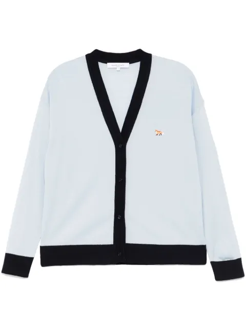 Maison Kitsuné baby fox patch bi-colour cardigan