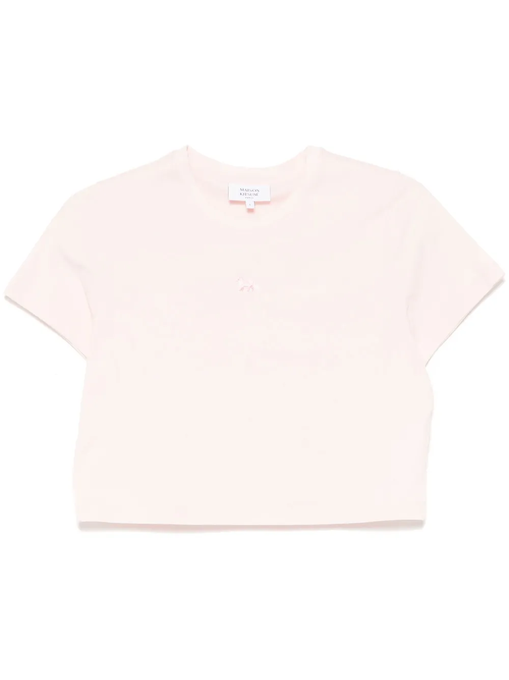 Maison Kitsuné Baby Fox T-shirt met patch Roze