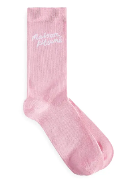 Maison Kitsuné logo socks