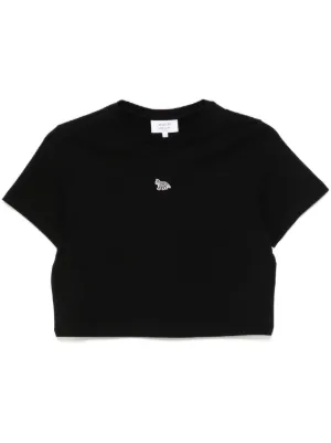 RE/DONE short-sleeve Cropped T-shirt | Black | FARFETCH CA