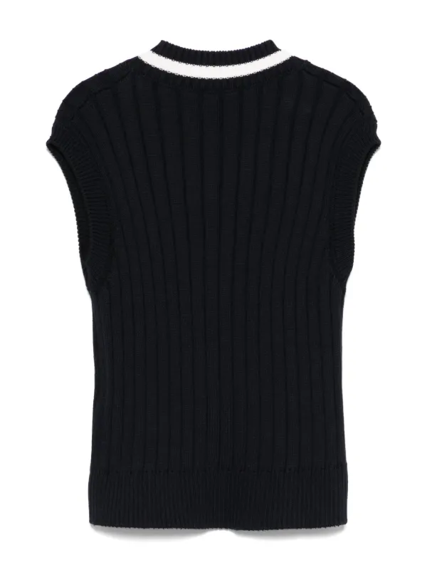 Moncler Enfant ribbed-knit Vest | Blue | FARFETCH
