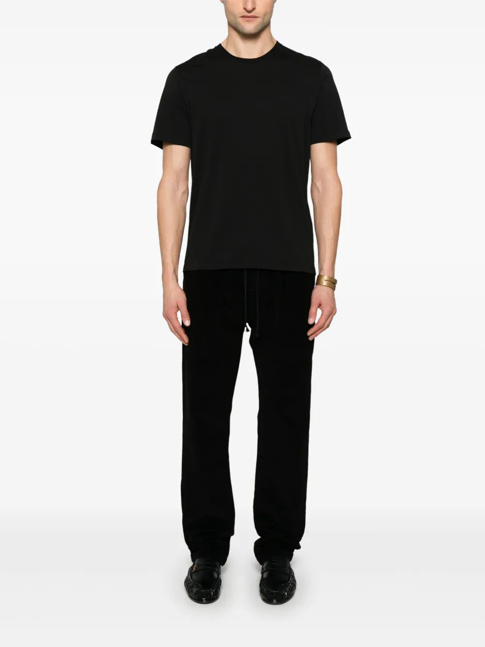 Saint Laurent Katoenen T-shirt - Zwart