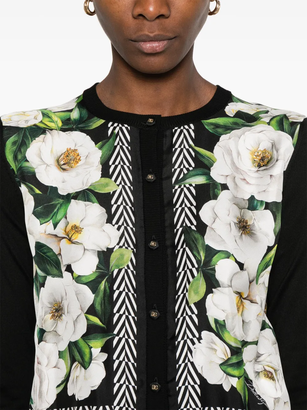 Dolce & Gabbana Vest met bloemenprint Zwart