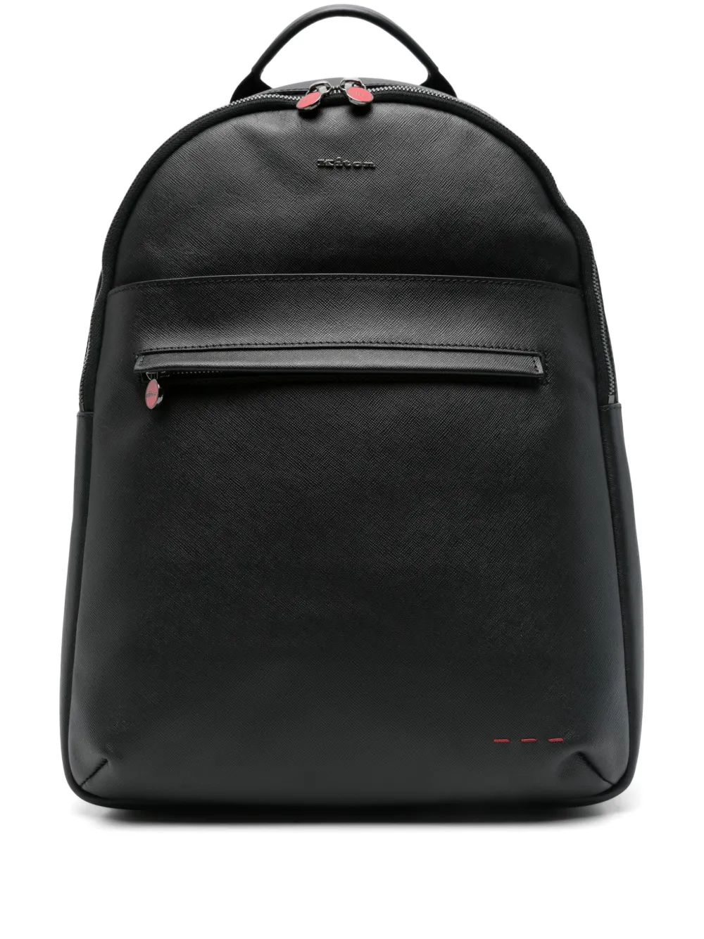 Saffiano-leather backpack