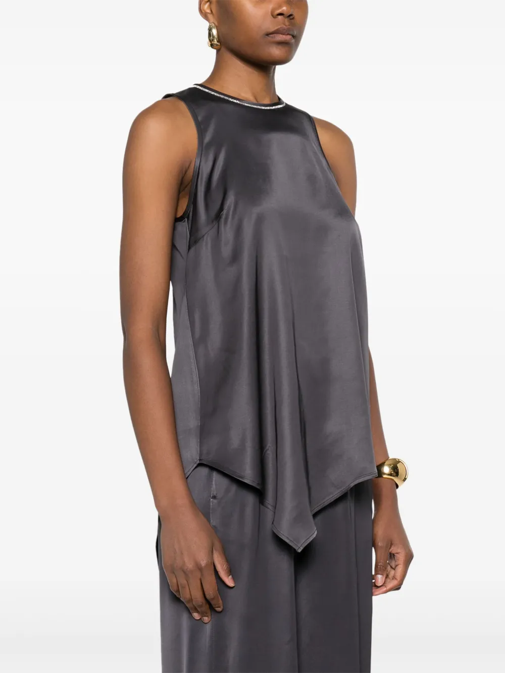 Peserico Top met kralendetail Blauw