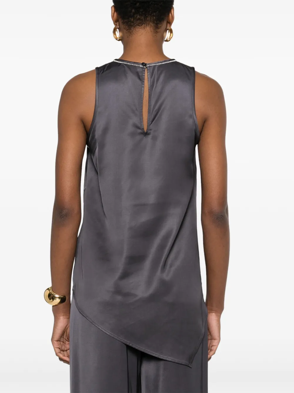 Peserico Top met kralendetail Blauw