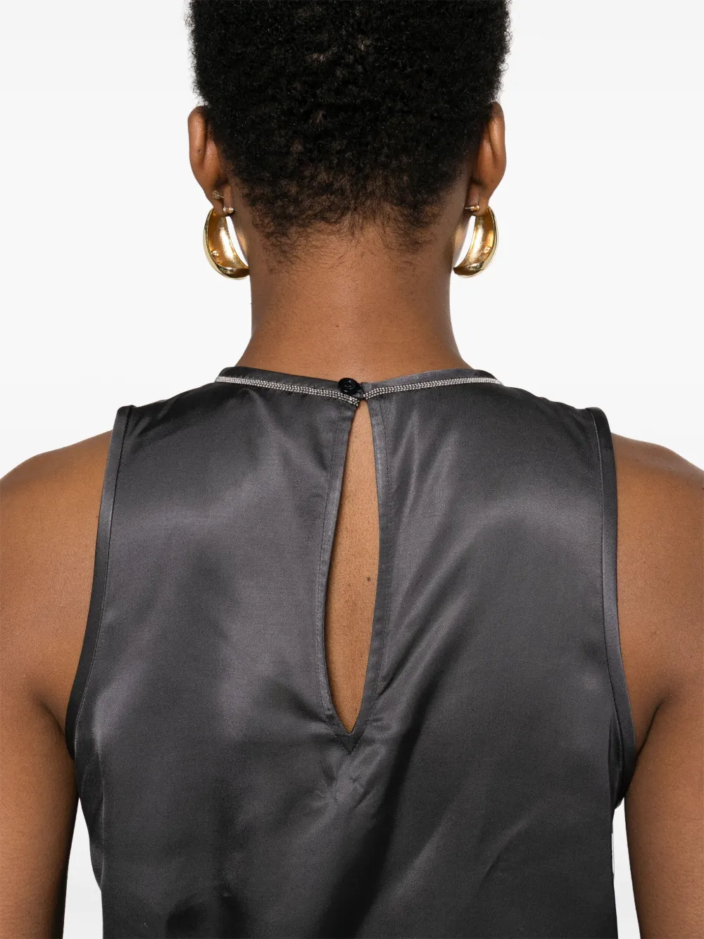 Peserico Top met kralendetail Blauw
