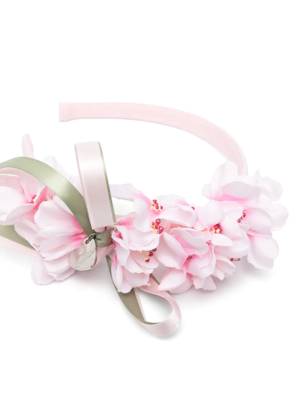 Monnalisa peach-blossoms headband - Roze