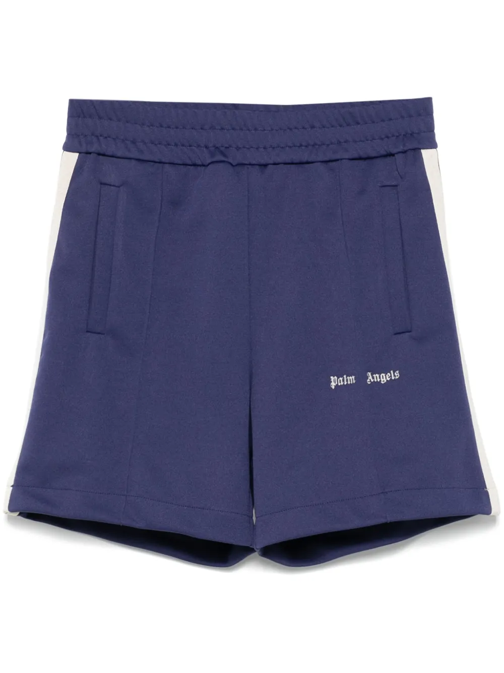 Palm Angels Shorts met geborduurd logo Blauw