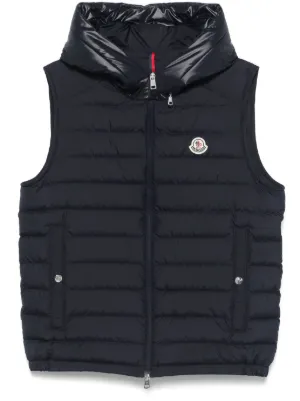 Moncler Barthe キルティングベスト | ブルー | FARFETCH JP