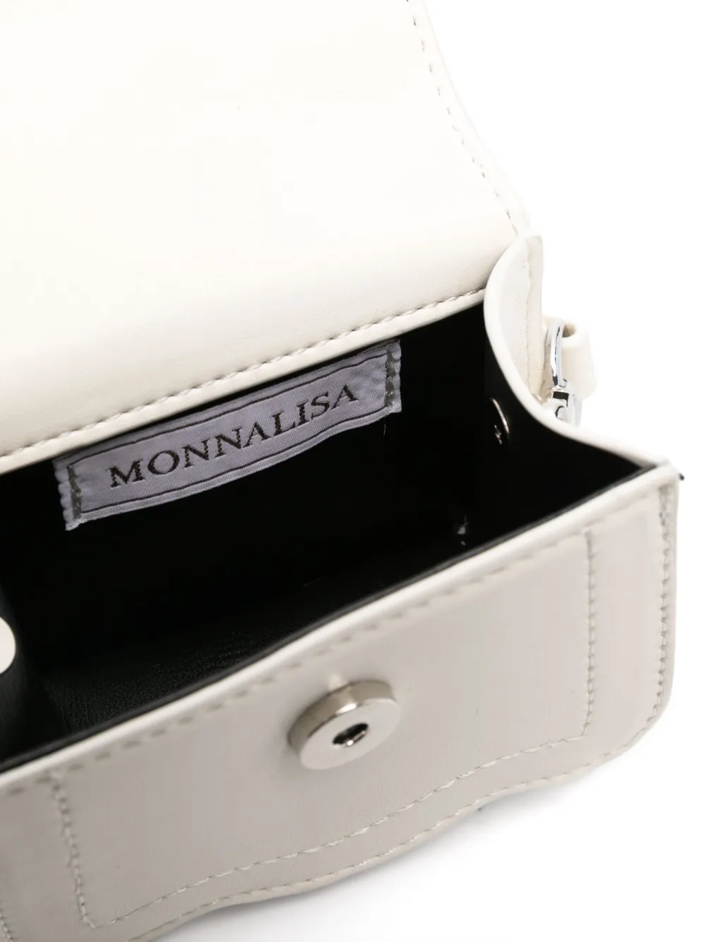 Monnalisa Mini-tas met roospatch Wit
