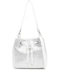 Monnalisa crystal-embellished bucket bag - White