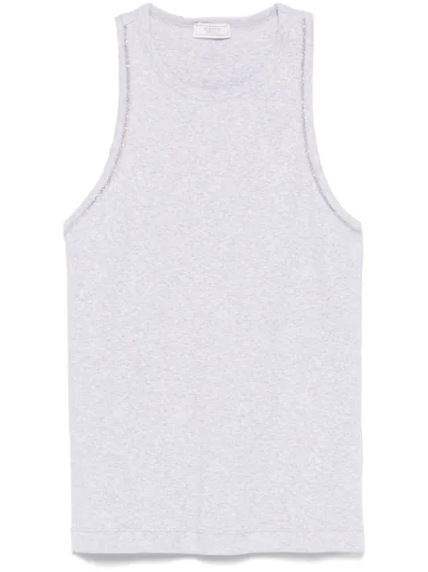 Peserico beaded trim-detail top 